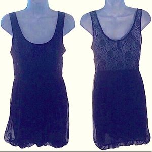 MATERIAL GIRL LIMITED EDITION THE CLOSET black lace & sheer lined balloon dress